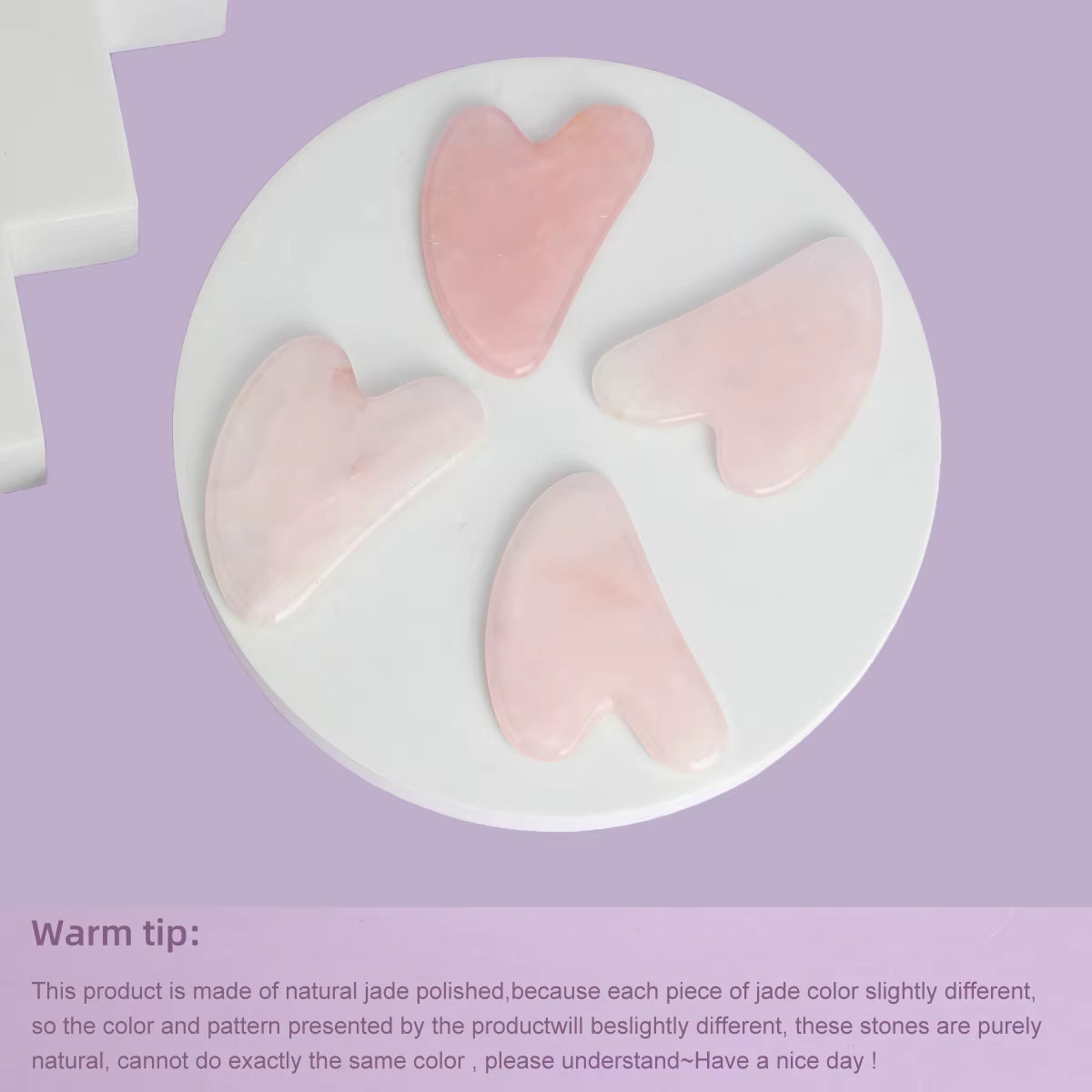 1PC Guasha Massage Natural Stone Jade Scraper Facial Gua Sha SPA Neck Massager Women Portable Face Skin Care Beauty Healty Tool